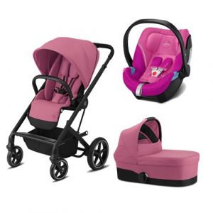 Image de Cybex Poussette TRIO Balios S Lux BLK ATON 5 Nacelle S Magnolia Pink