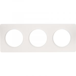 Schneider Electric Plaque Odace Touch Blanc - 3 postes