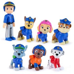Paw Patrol - Pat Patrouille - Coffret Cadeau 7 Figurines Search & Rescue Mission D&eacute;tective - Figurine &Agrave; Collectionner - Pat Patrouille Jouet - Cadeau Enfant 3 Ans Et + - Jouet Enfant 3 Ans Et +