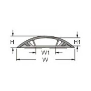 Image de Tru Components Protège-câbles rigide, autocollant TC-RDAR30ABNWM203 1592914 (L x l x h) 100 x 2.88 x 0.74 cm marron 1 p