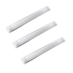 Jandei - 3 x Réglettes led mince 36W Blanc Froid 6000K Lampe pour Zones de Travail, Zones Industrielles, Maison, équivalent à 2 tubes fluorescents