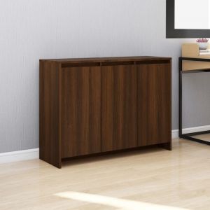 VidaXL Buffet Chêne marron 102x33x75 cm Aggloméré