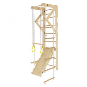 Joyz - 6 en 1 Set d'Escalade en Intérieur avec Espalier, Planche à Grimper et à Glisser, Angle d'Escalade, Barre de Gymnastique, Balançoire & Échelle
