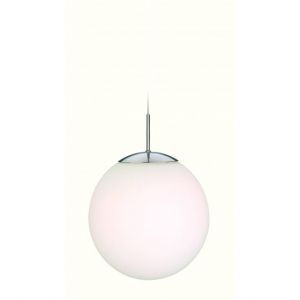 Firstlight Suspension Globe, acier brossé et verre