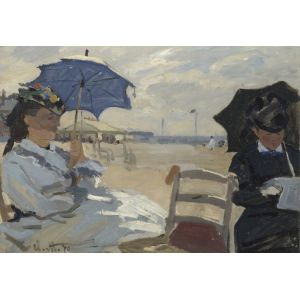 Grafika Puzzle Claude Monet - The Beach at Trouville, 1870