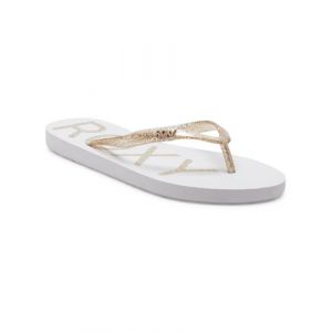 Roxy Femme Viva Sparkle Sandale, Blanc/Champagne, 38 EU