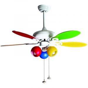 KlassFan Colore - Ventilateur de plafond avec point lumineux 5 pales