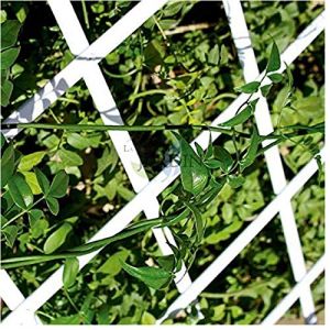 Suinga TREILLIS PVC blanc 100 x 300 cm pour jardin. Haie artificielle extensible.