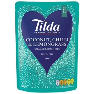 Tilda Steamed Coconut/Chilli Basmati Riz 250 g - Pack de 6
