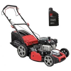 Scheppach Tondeuse thermique autotract&eacute;e 6 en 1 MS175-51 - 4000W, 173cm3 - 51 cm de largeur de coupe + Bidon d'huile 0,6L