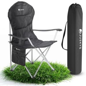 Chaise de camping / Chaise pliante Lido - Noir - Sac de rangement inclus