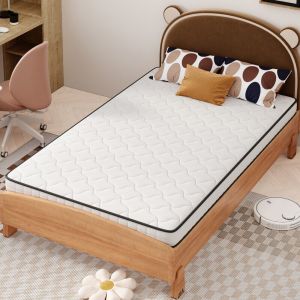Matelas &agrave; ressorts 90 x 190 cm - 12 cm d'&eacute;paisseur - Fermet&eacute; H3 - Blanc
