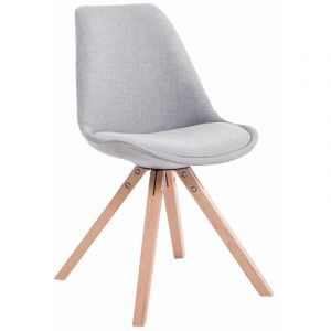 CLP Chaise Toulouse tissu pi&eacute;tement en forme carr&eacute;e gris Nature