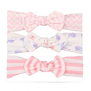 Vellette Bandeau pour bébé fille extensible oreilles de lapin imprimé turban bandeau tête emballage bandeau bandeau