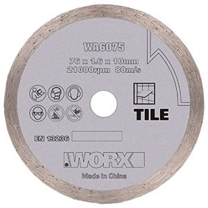 Worx Disque diamant pour la d&eacute;coupe du PVC et du carrelage WA6075, diam&egrave;tre 76 mm, compatible avec la mini meuleuse d'angle Chopper WX801 et WX801.9