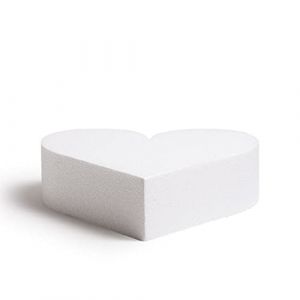 Decora En polystyrène en Forme de cur Sucette gâteau pour tion, Blanc cassé, Polystyrène, Ecru, 25 x 7.5 cm