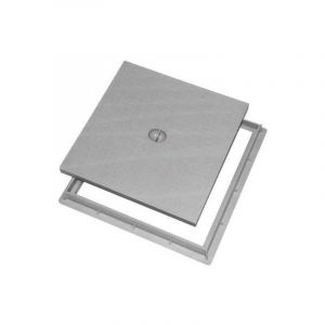 Couvercle de regard avec cadre 40x40cm pour collecteur des eaux en polypropylène – couvercle de regard renforcé + cadre