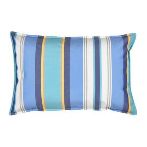 Coussin rectangulaire 70 x 45 cm - 100% Coton- Bleu/Blanc