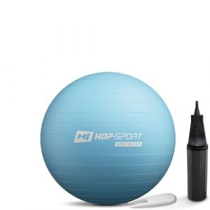 Hop-Sport Ballon de Fitness 45 cm HS-R045YB avec Pompe à air, Anti-éclatement, Ballon de Gymnastique Antidérapant pour Yoga, Pilates et Renforcement Musculaire, Charge max. 100 kg, Bleu