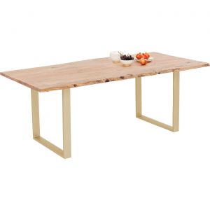 Image de Kare Design Table Harmony acacia laiton 200x100cm