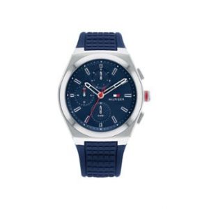 Tommy Hilfiger Montre 1791899 multifonction en silicone Bleus