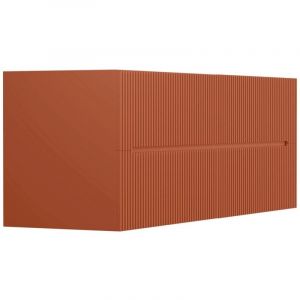 Meuble sous vasque suspendu strié terracotta - 150 cm - PAVANI