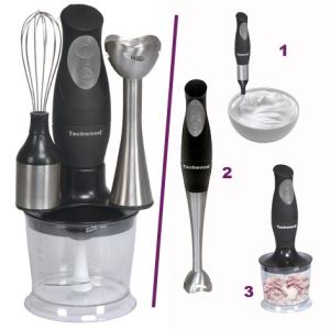 Techwood TMS-8123 - Mixeur plongeant 3 en 1