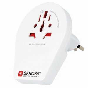 Skross Adaptateur de voyage 1.500271-E Universel 2500 W Compact Blanc