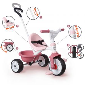 Smoby Tricycle Be Move rose - Dès 3 ans