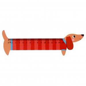 Règle en bois enfant Rex London Chien Saucisse