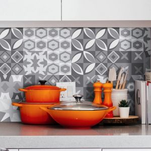 Stickerdecofr - Cr&eacute;dence Adh&eacute;sive Gris 200 x 60 cm