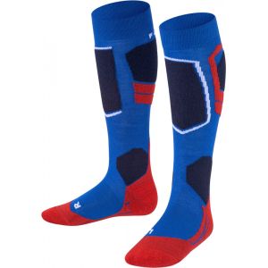 Falke SK4 Chaussettes de ski Enfant, bleu/rouge EU 27-30 Chaussettes sports d'hiver