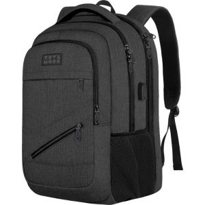 TRVLMORE Sac &agrave; dos - 36L - 17 inch - Sac &agrave; dos pour ordinateur portable - Sac d'&eacute;cole - Unisex - Splashproof Anthracite