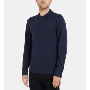 Tommy Jeans Polo slim manches longues coton piqu&eacute; Bleu - Couleur Bleu - Taille XXL