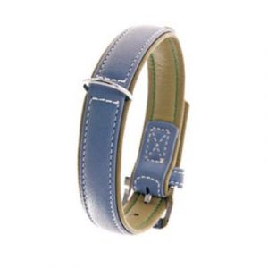 Karlie Vintage Trend Halsband - Rauchblau/Moosgr&uuml;n - 60cm / 40 mm