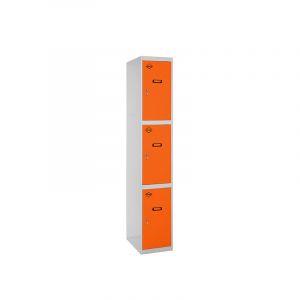 Casier 1/3 300 inicial gris et orange Simonlocker Simonrack