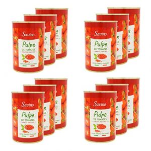 Lot 12x Pulpe de tomate en dés - Boîte 385g
