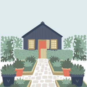 Image de Ceanothe Tableau sur verre synth&eacute;tique maison 90x90 cm