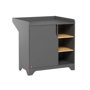 VOX Commode à langer Leaf - Gris et bois