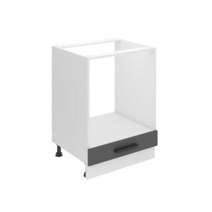 BELINI Meuble Cuisine Bas sans Plan de Travail SDP, Meubles de Cuisine - Taille: 51,6x60x82 cm, sans Porte, Couleur: argent mat