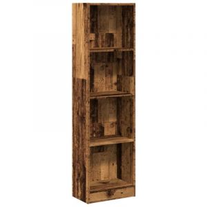 Image de VidaXL Biblioth&egrave;que vieux bois 40x24x143 cm bois d'ing&eacute;nierie, &eacute;tag&egrave;re &agrave; livres, porte-livres, support &agrave; livres, armoire de rangement
