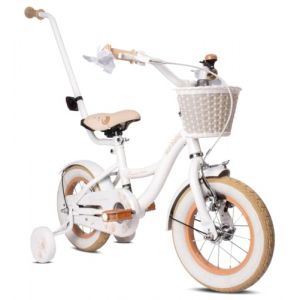 Sun Baby Flower Bike V&eacute;lo pour filles Blanc/Beige 12"