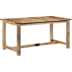 VidaXL Table a manger fixe sans tiroir 4 personnes rectangle en Bois L 160 cm