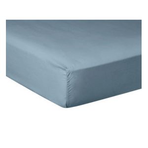 Drouault DRAP HOUSSE Pure White Percale Lavée Light green Bleu