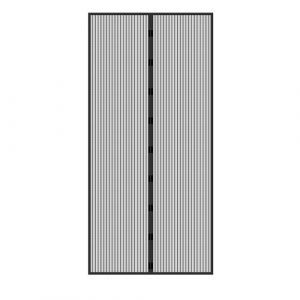 Image de ECD Germany Moustiquaire Porte Noir - 100 x 210 cm - Montage Adh&eacute;sif sans Per&ccedil;age ni