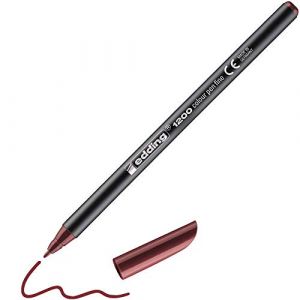 Edding 1200 Feutre de coloriage pointe fine - rouge d'angleterre - 1 stylo - pointe ronde 1 mm - stylo pour ecriture, dessin, coloriage
