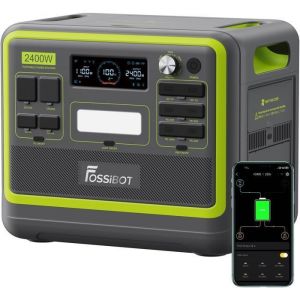 FOSSIBOT F2400 Centrale &Eacute;lectrique Portable, LiFePO4 Batterie G&eacute;n&eacute;rateur Solaire Electrique, 2048Wh 2400W Station Energie Electrique