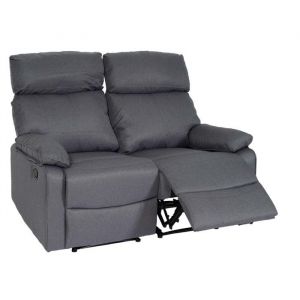 Mendler Fauteuil cin&eacute;ma 2 places HWC-L93, Fauteuil relax Canap&eacute; TV, accoudoir Fonction couchage Nosagfederung Tissu/textile - gr