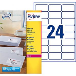 Image de Avery-Zweckform L7159-40 - 960 étiquettes laser Blanc 63,5 x 33,9 mm