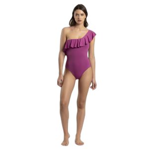 Maillot de bain 1 pièce volants latéraux femme Admas